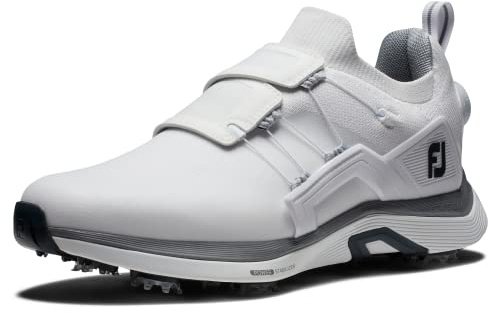 FootJoy Men's Hyperflex Golf Shoe, White White Grey, 11 UK