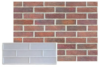 TK Moldes para hormigon impreso, mortero impreso y cemento impreso de silicona flexible y reutilizable. Cemento vertical, hormigon vertical, mortero vertical. Imitación obra vista 40cm x 20cm.