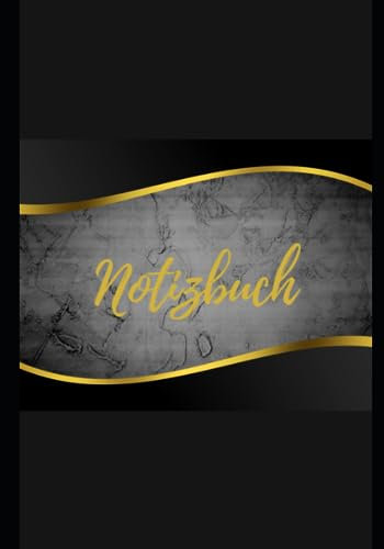 Notizbuch in schwarz / gold - 99 Seiten