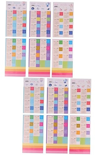 Operitacx 2 Sätze 12 Kalenderaufkleber Schreibtisch Notizbuch-Aufkleber Pinup-Aufkleber 2020 monatlich Aufkleber für das Kalenderetikett Planer-Aufkleber Konto Etikettenaufkleber