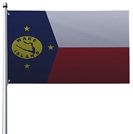 Aliment Flagge von Wake Island Strickeffekt, 90 x 150 cm, für den Außenbereich, Garten, Dekoration, Banner, Innenbereich, Familie, Urlaub, Mode, Party, Dekoration