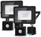 10W LED Strahler mit Bewegungsmelder Außen, Superhell 6500K 1000LM Kaltweiß LED Fluter Leuchte mit Bewegungssensor, IP66 Wasserdicht Außenstrahler Fluter Flutlicht für Garten, Innenhöfe, 2-teilig