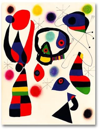Zchdk Yhdesh Joan Miro Poster, Surrealismus, Leinwandgemälde, abstrakte Ausstellung, Kunstdrucke, Joan Miro, Wandkunst für Wohnzimmer, Heimdekoration, Bild, 40 x 60 cm x 1, ohne Rahmen