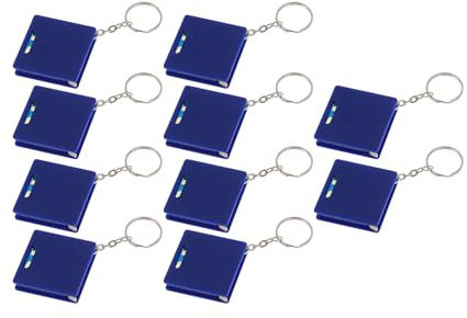 10pcs/set Small Keychain Tape Measure With Square Shape & Bubble Steel Rule 1meter Measuring Tape For Household Steel Rule Small Tape Measure Keyring Tape Measure Measuring Device