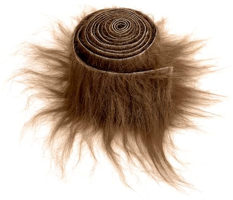 Lusofie Zotteliger Plüsch-Kunstfellstoff Furry Faux Precut Strips 2x60 Zoll Kunstleder Plüsch Weiß Pelz Fell Fluffy Stoff Craft Plüschstoff fur Gnome Beard Santa Hair Dwarf DIY Dekoration