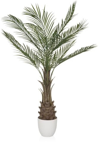 hjh OFFICE Kunstpflanze Drachenbaum Dracaena Höhe 120 cm Zimmerpflanze, künstliche Pflanze