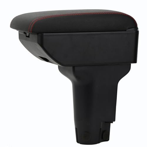 YJYWZH Bracciolo per Fiat 500 2016-2024 con 5 USB | 2 USB anteriori e 3 USB posteriori, Doppio vano portaoggetti, Bracciolo centrale, Pelle PU, Base specifica per veicolo