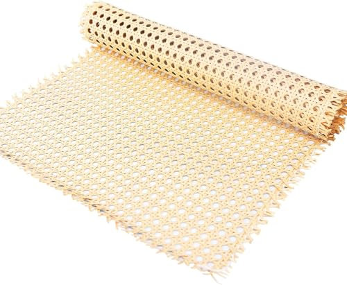 LANZLC Wiener Geflecht, Rattan Gurtband 45 x 200cm Schimmelfest, PE Wabengeflecht Stuhlflechtrohr, Wasserdicht Handgemachtes Rattan Kunsthandwerk Möbeldekoration für Möbel, Stühle, Schränke
