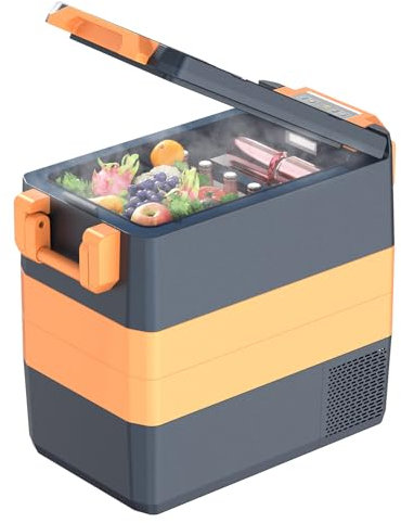 UKKISO 50L Glaciere Électrique à Compression,12V Réfrigérateur de Voiture -20℃ à 20℃ Frigo Camping, Portable Congélateur et Réfrigérateur pour Voiture, Maison, Dortoir, Camion, Bateau, Camping
