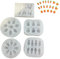 Eterspr 5 Stück Mini-Gummiform, Karotten-Silikonform, Oster-Silikonform zum Backen, Kekse, Pudding, Gelee