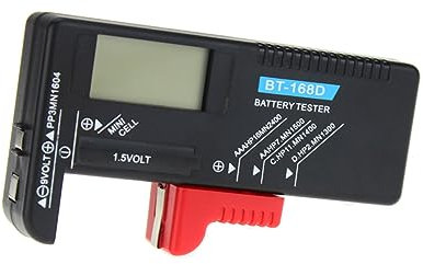 KONTONTY Battery Tester for Car Aa Aaa 9v Digital Lcd Volt Checker Battery Capacity Tester Easy-to-read