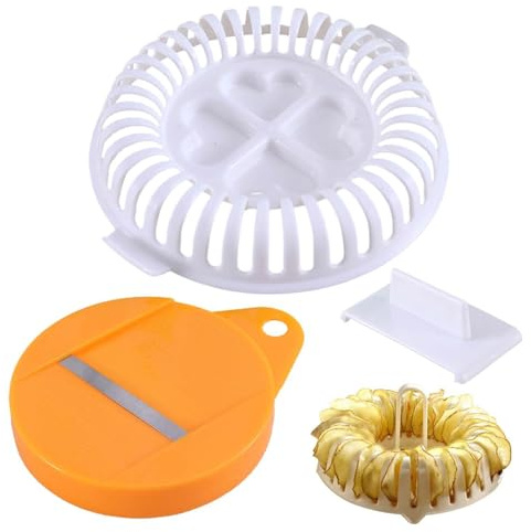 Mikrowellen-Chip-Maker-Set – Mikrowellen-Maker-Set, Kartoffel- -Frucht-Chip-Maker | Mehrzweck-Hausgemachte Obstkartoffel-Chips-Schneider Snack-Chips-Gestell Tablett einfaches Set Küchenzubehör