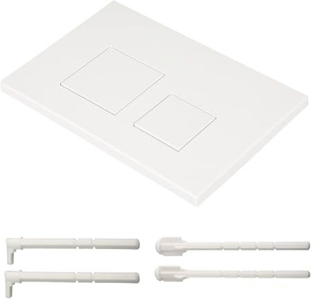Für Geberit Betätigungsplatte SIGMA 01 SIGMA 20 SIGMA 30,Kunststoff Drückerplatte WC spülkasten ersatzteile modell für 2-Mengen-Spülung,Doppelbetätigungsplatte, 24.5cm*16.5cm (Mattes Weiß)