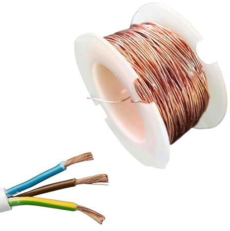 1 bobine de fil de cuivre émaillé, 0,2 mm, fil de cuivre laqué, fil magnétique émaillé, fil de bricolage revêtu, 10 m, pour transformateurs, inductances, 10 m