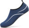 VOLHAL Badeschuh Damen Wasserschuhe Herren Neoprenschuhe Strandschuhe Aquaschuhe Surfschuhe Schwimmschuhe Wassersportschuhe Barfuß Schuhe Leicht Hausschuhe. Blau, 37 EU