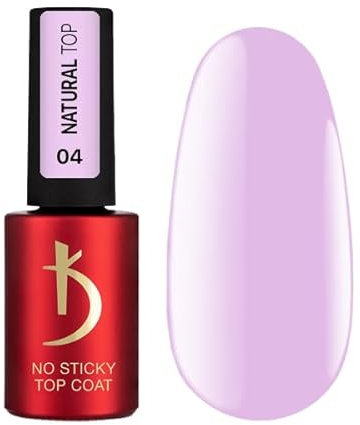 K Professional No Wipe Top Coat Gel - Natural Top Coat Pink Lila Gel Polish UV LED Soak Off - Nagellack Überlack Langanhaltender Nägel Gellack 7 ml