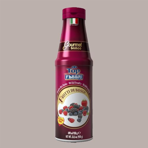 Lucgel Topping al Gusto Frutti di Bosco Salsa Gourmet per Gelati e Dessert 950g Fabbri - 1 pezzo -