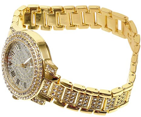 LIFKOME Montre-Bracelet Homme Diamant Unique Montre Homme Mode Affaires Décontractée