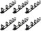 MVOSJFIE 6X 19 Inch 1U Rack Cabinets Cable Management Network Organizer Hollow Metal Base Five Ring Detachable Wire Manager Frame