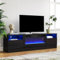 Electric Fire Insert for TV Stand - 78 Unit with Built-in Fireplace, 12 Colors, Remote Control & Overheat Protection
