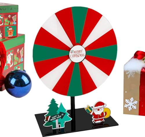 Geschenkrad, Glücksrad mit abwischbaren Markern, Gesellschaftsspiel, tragbare Aktivität für Weihnachtsfeiern, Schulen, Messen, Haus, Bildung