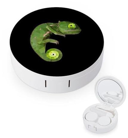 fkgvwo Contact Lens Case Lizard Contact Lens Holder Box Container Soak Storage Kit