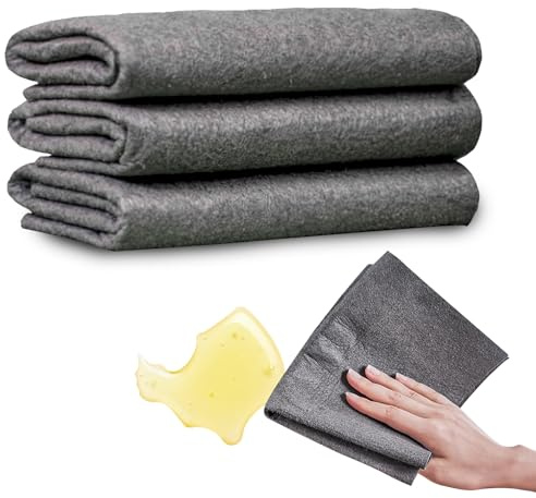 CWWYQ 3 Pcs Magic Cleaning Cloths, Reusable Magic Cloth, Super Soft Streak Free Microfiber Cloths, Reusable Glass Cleaning Rag for Home, Kitchen, Cars Glass Window 30 x 40 cm