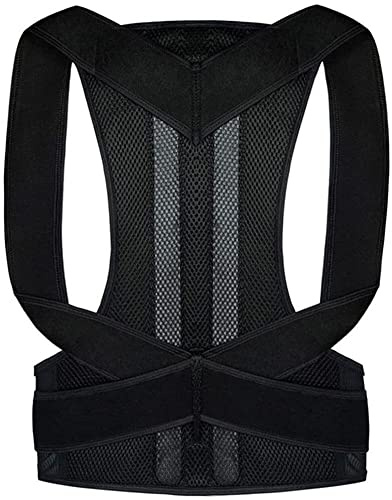 MKAK Verstellbare Rückenstütze for Hals, Schulter, Oberrücker Schmerzlinderung Lendenbügelstützen Gürtel Glätteisen Taille Straps Männer Frauen(L)