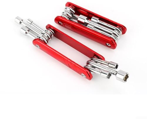 Chrome Vanadium Steel Folding Socket Wrench Set with Metric 5mm to 12mm and Matching For IMPERIAL Sizes for Precision Fastening (A)
