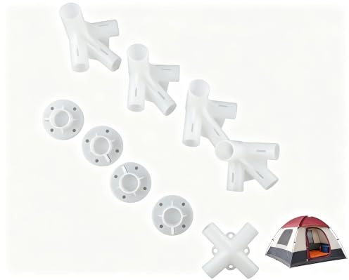9X Ersatzteile Set für 3x3m Pavillon Markise Zelt Pavillon Ersatzteile | Inkl 4 Eckverbindern 1 Dachmittenverbinder und 4 Füßen Aus Kunststoff Mit Innendurchmesser 25mm und 19mm Geeignet