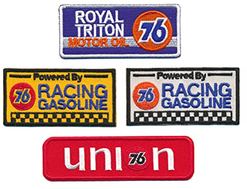 76 Union Gasoline Aufnäher Aufbügler Patch 4 Stück Racing Motorsport USA TURBOVERSAND