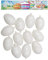 Idena 734581 Ostereier aus Kunststoff, 6 cm, zum Hängen, weiß (2 Packungen = 24 Eier)