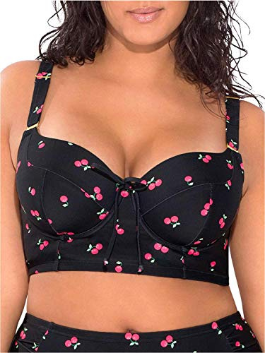 Smart & Sexy Women's Plus Size Long Lined Underwire Bikini Top Bikini Top