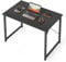 CubiCubi Schreibtisch, Kleiner Computertisch, 80 x 40 x 75 cm Bürotisch, für Arbeitszimmer, Schlafzimmer, Industrie-Design, Metallgestell, Schwarz