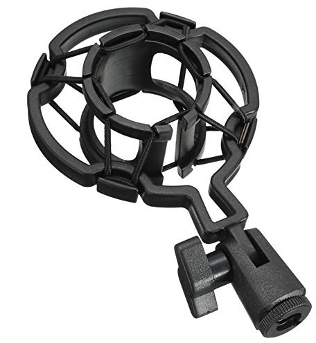 Senmubery Universal Professional Condenser Microphone Mic Shock Mount Holder Studio Recording Bracket For Large Diaphram Mic Clip