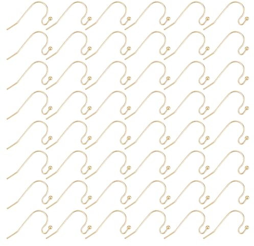 UNICRAFTALE 50pcs 304 ganchos de Pendiente de Acero Inoxidable Golden Fish Ear Wire 0.6mm Pin Pendientes Ganchos para Pendientes Pendientes Fabricación de Joyas 20x12x1.8mm