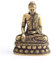Lankater Vintage Buddha-Statue, Sammlung Antique Copper Metall Buddha Hauptdekorationen