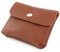 modamoda de P09 Damen Münzgeldbörse Geldbörse Portemonnaie Klein Leder Made in Italy P09, Farbe:Schokobraun