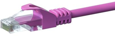 Danicom CAT5e Netzwerkkabel - U/UTP - 7,50 meter - Rosa - 100% Kupfer, POE, Ethernet, LAN, Patchkabel, Datenkabel, RJ45 - für Serverschränke, Switches, Router, Modems!