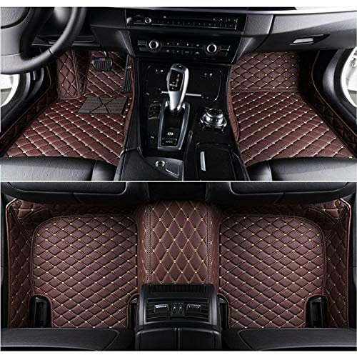 NYMCAR Kompatibel Nach Maß Auto FußMatten für Audi A1,A2,A3,A4,A5,A6,A7,A8,Q2,Q3,Q5,Q7Q,Q8,TT,R8 Automodelle 2000-2022 (Dunkelbraun)