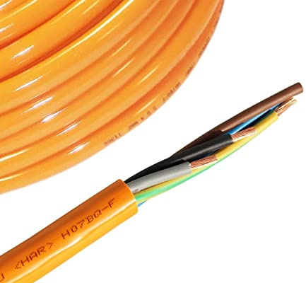 H07BQ-F 5x6mm² PUR Baustellenkabel Baukabel Kerbfest 5-50 Meter, Länge:50 Meter