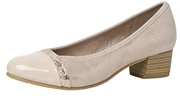 Jana Damen Pumps Kleiner Absatz Elegant Weite H Mehrweite, Gold 1 (Gold), 37 EU