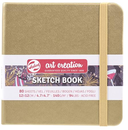 Talens Art Creation Skizzenbuch 80 Blatt, 12 x 12 cm, Weißgold