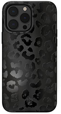 VELVET CAVIAR Black Leopard Cheetah Print Phone Case for iPhone 14 Pro Max - Compatible with MagSafe - 10ft Drop Tested