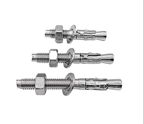 Dehnschraube, Edelstahl-Dehnbolzen, Schrauben, Schrauben, Dehnbolzen 5PC M650/60/70/80/100mm 304 Edelstahl Autoreparaturschraube Keil Betonanker Dehnbolzen Aufzugsbolzen Dehnhaken (Size :