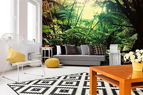 Vlies Fototapete HAWAII DSCHUNGEL 375 x 250 cm (inkl. Kleister) - Vlies Tapete, Wandtapete, Wandbilder - Tapete für Wohnzimmer Schlafzimmer, Büro, Küche - Montagefertig