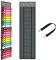 OVNSHVN Vinyl Rollenhalter mit 48 FäChern, Vinyl Rollen Aufbewahrungs Organisator, Wand Bastelraum Organisatoren und Aufbewahrung, Grauer (Grey)