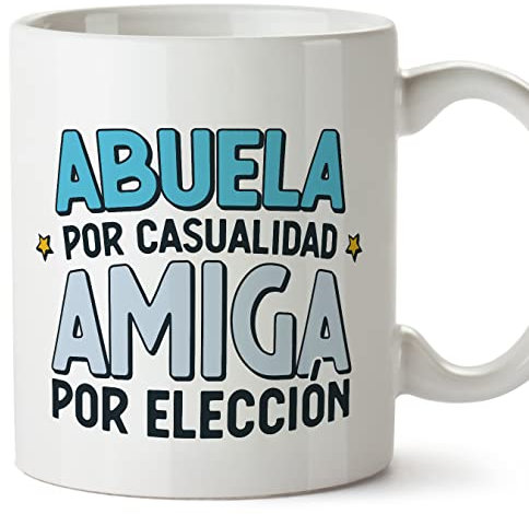 MUGFFINS Tazas para ABUELA - En Español - Por Casuaildad Amigo Por Elección - 11 oz / 330 ml - Regalo original y divertido