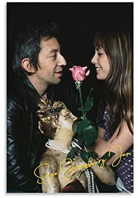 Leinwand Bilder Kunst 60 * 80cm Senza Cornice Serge Gainsbourg Jane Birkin Poster Decorazione Soggiorno Camera da letto Pittura