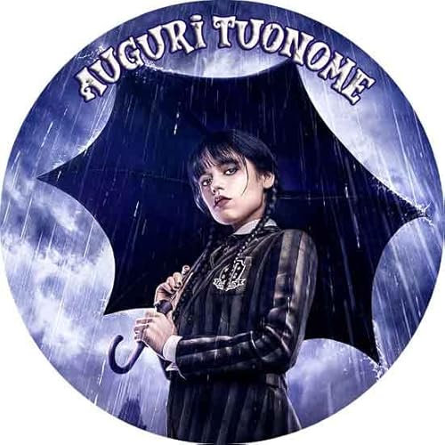 Cialda Topper Torta MERCOLEDI ADDAMS 20cm